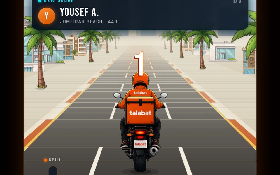Talabat bike rig game